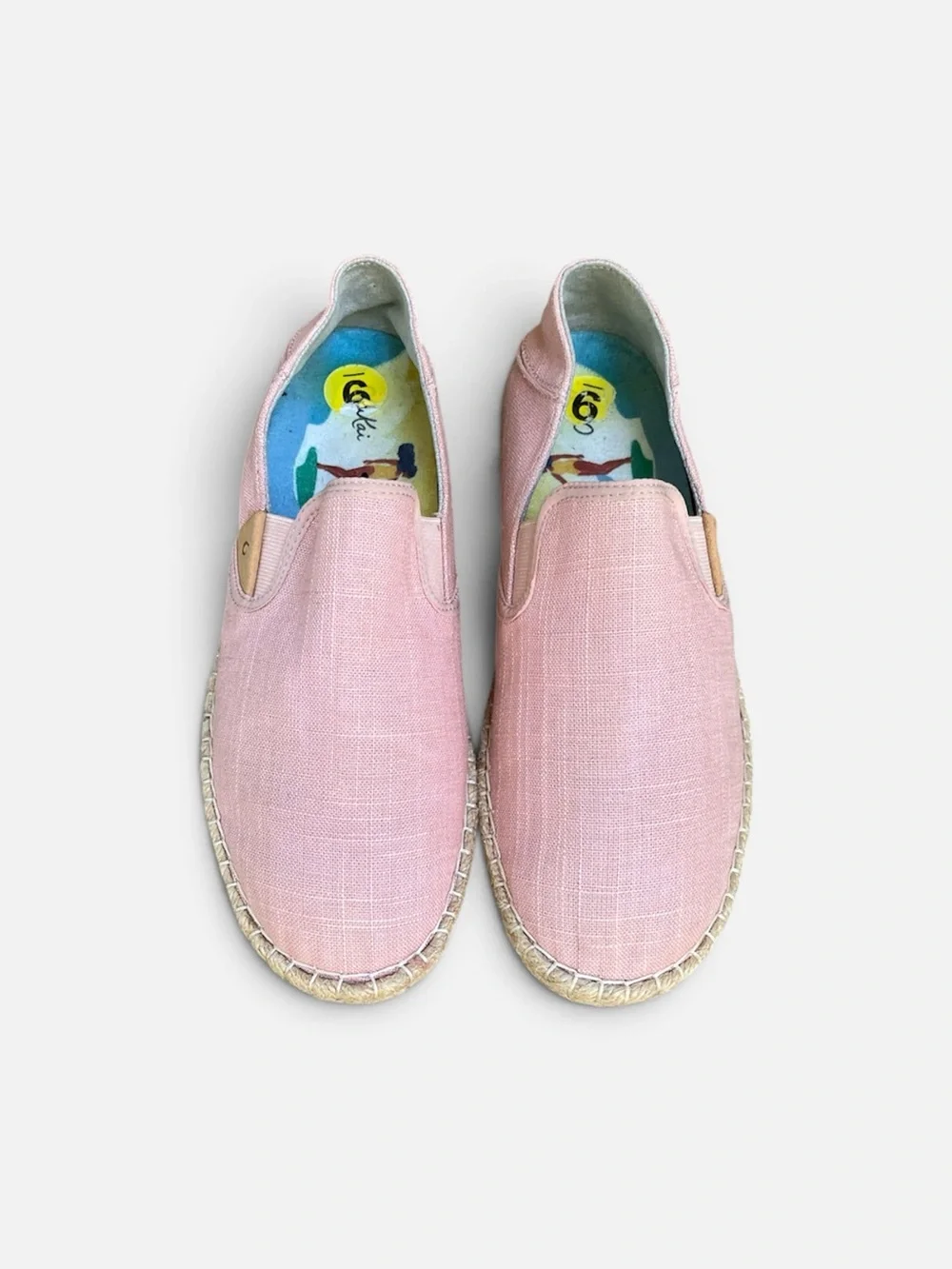 OluKai Kaula Pa‘a Kapa Espadrille Slip-on Rose Sea Salt Sz US 9; EU 39 LIKE NEW